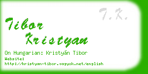 tibor kristyan business card
