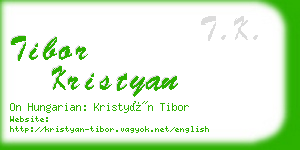 tibor kristyan business card